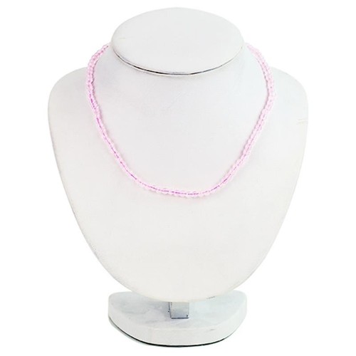 Collier quartz rose pierres - , en