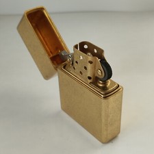 Zorro 912 Tumbled Brass Lighter - 150g Case & Heavy Duty Hinge