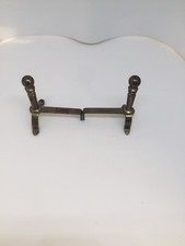 Vintage tiny small  Dollhouse Miniatures Fireplace  Log holder set euc brass 