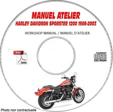 SPORTSTER 1200 86-03 Manuel Atelier CDROM HARLEY-DAVIDSON Anglais Expédition - 