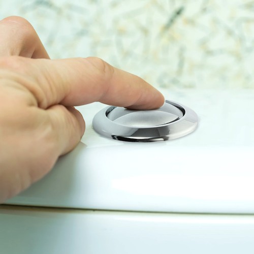 Bouton poussoir chasse eau - bouton, d'eau