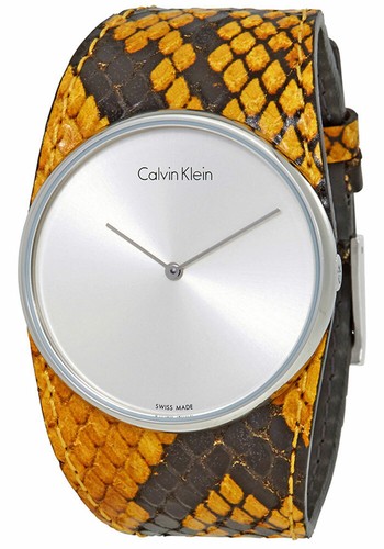 Montre femme cuir jaune et - cuir,