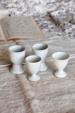 4 Vintage Mismatched White Porcelain Cupcups