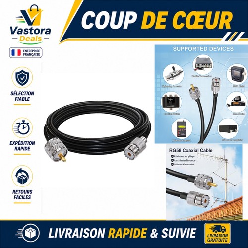 Câble coaxial uhf femelle - uhf,