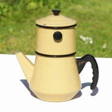 Cafetière émaillée jaune