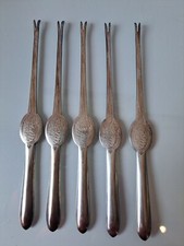 5 beautiful, old lobster forks, beautifully decorated, Christofe Paris
