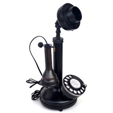 Ancien chandelier cadran rotatif classique laiton et fer décoratif téléphone ...