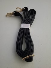 Genuine Gussaci 48” Black Leather Handbag Adjustable Shoulder Purse Strap New