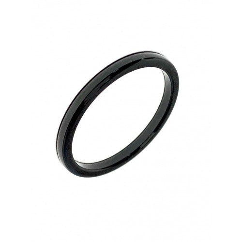 Bague céramique noire mm - 2,