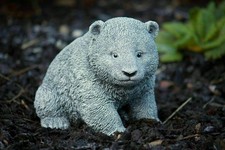 Statuette en pierre petit ours résistant au gel décoration de jardin en...