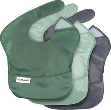 Tiny Twinkle Mess-Proof Baby Bib - Waterproof Bib for Baby Boy or Girl - PFAS, P