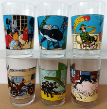 -- TINTIN 1974. 6 VERRES À