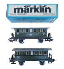 Marklin HO Lot de 2 Voitures Voyageurs en Tole #4040