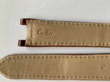 CARTIER Bracelet de montre en cuir alligator brun – Neuf, authentique