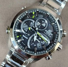 Casio EDIFICE EQB 500 Bluetooth Solar Chronograph Watch Black Dial Japan
