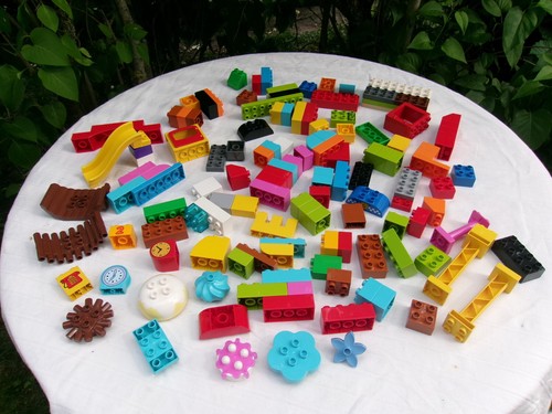 Lego duplo brick lot blue - lot,