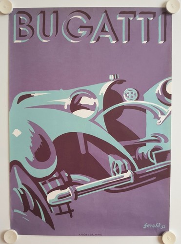 Affiche automobile bugatti - affiche,
