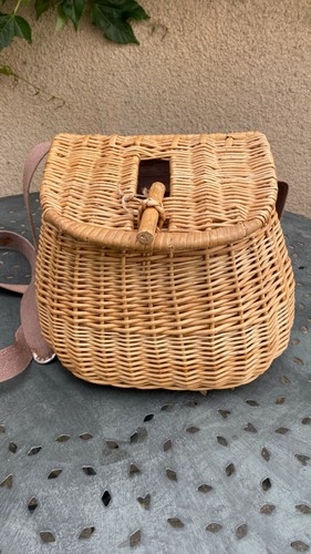 Ancien panier osier peche - a,