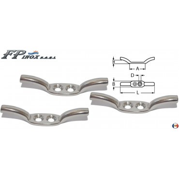 Taquet fanion inox longueur - a2,