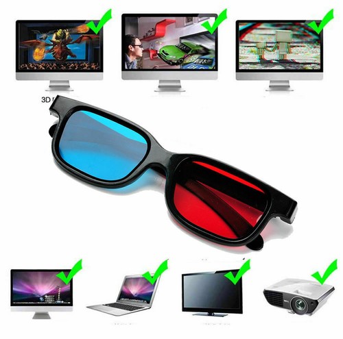 Rouge bleu lunettes noir - rouge,