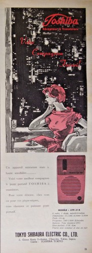 Publicité 1959 toshiba - publicitÉ,