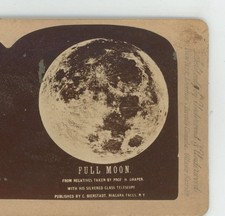 Full Moon By Prof H Drapier Universe Underwood Stereoview