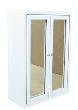 Armoire À Miroir Blanche Moderne Pour Poupées Miniature 1:12 Mobilier De Chambre