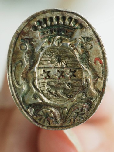 Sceau pouce ancien - sceau, argent