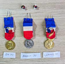 Lot 3 Médailles du Travail Or