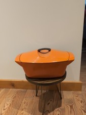 Cocotte LE CREUSET 45 Raymond Loewy Année 70 Couleur orange