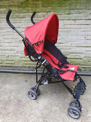 Poussette canne tex - baby, rouge