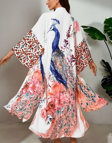 Peignoir kimono motif japonais - motif,