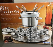 Fondue set 18 piece premium stainless steel made in Brazil￼