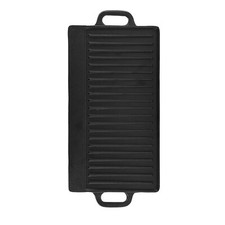 Antiadhésive En Fonte Grill Crêpière Poêle Striée Et Plat Double Face De La FR