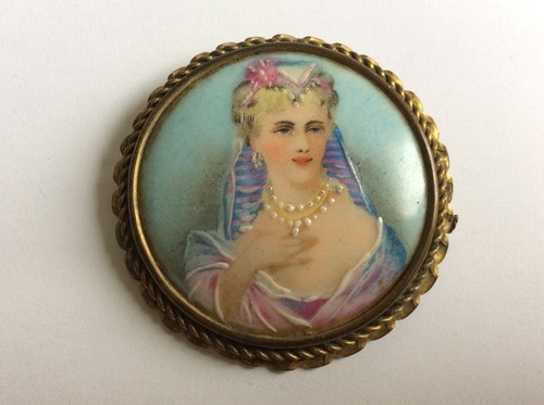 Broche limoges pil - limoges, dame