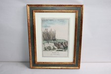 Ancienne gravure réhaussée