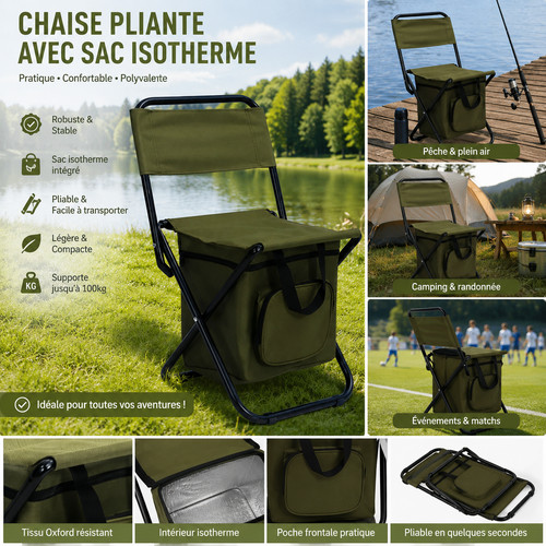 Chaise pliante camping - pliante, avec