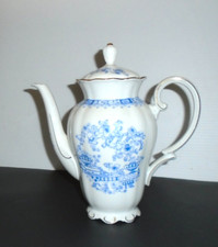 Vintage Seltmann Weiden Bavaria China Blau Gold  Trim Teapot - Coffeepot