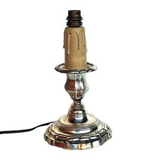 PIED DE LAMPE BRONZE ARGENTÉ