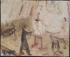 G. DAUCHOT - oil/canvas - ""Painter and his model"" - par12