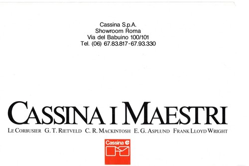 Cassina maestri vintage - cassina, i