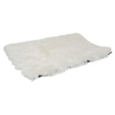 Duvo+ Coussin pour Chien Bench Snug Peluche Blanc - Antidérapant & Lavable Boîte