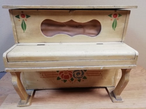 Ancien piano jouet bois - en,