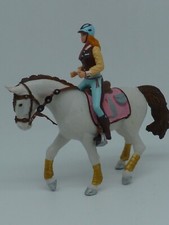 FIGURINE PVC PERSONNAGE EQUITATION CHEVAL ECUYERE LOT M13