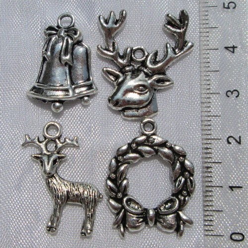 Lot breloques noel en - 4,
