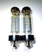 2pcs RFT EL34 6CA7, Thin Base O Getter, Matched Pair Same code