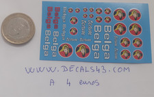 decals decalcomanie belga pub rallye ypres spa wrc 1/43