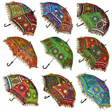 Wholesale Lot Decorative Indian Embroidered Parasol Sun Shade Decor Umbrella.