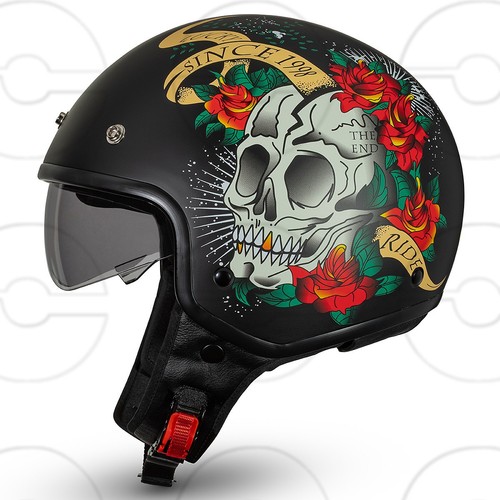 Casque moto jet - de,