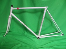Level White NJS Approved Keirin Frame Set Track Bike Fixed Gear 53.5cm
